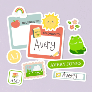 Custom Name Tag Stickers